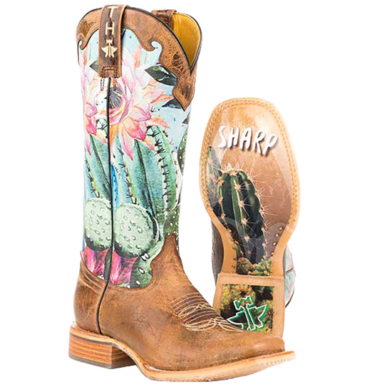 Load image into Gallery viewer, Tin Haul Ladies Cactilicious Lookin Sharp Cactus Boot 14-021-0007-1337
