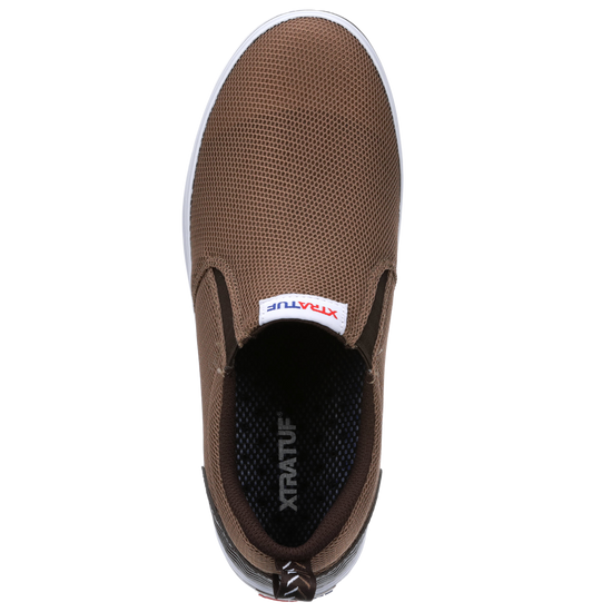 XTRATUF Men's Sharkbyte Airmesh Brown Slip-On Deck Shoes XSAM-900