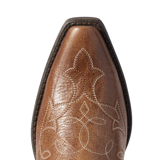 Ariat Ladies Heritage D Toe StretchFit Dark Tan Western Boots 10038313