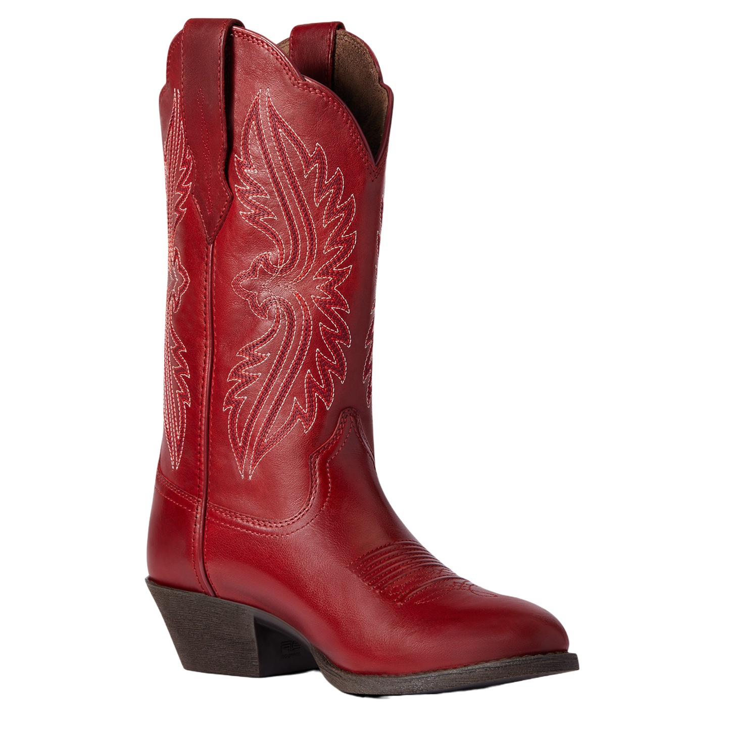 Ariat Ladies Heritage R Toe Rosy Red StretchFit Western Boots 10038433 ...