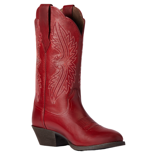 ARIAT レッド ウエスタンブーツ Ariat Ladies Heritage R Toe Rosy Red StretchFit Western