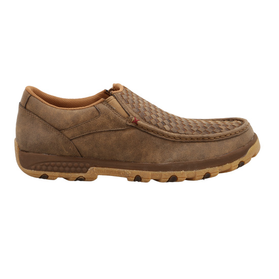 Twisted X Men's Driving Moc Brown Bomber Slip On Shoes MXC0018