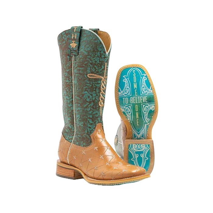 Tin Haul Ladies Someone to Believe In Turquoise Boots 14-021-0007-1442