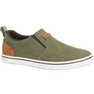XTRATUF Men's Sharkbyte Canvas Olive Green Waterproof Slip On Shoes XSB300