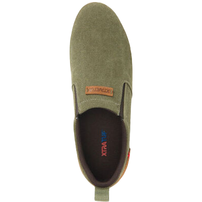 XTRATUF Men's Sharkbyte Canvas Olive Green Waterproof Slip On Shoes XSB300