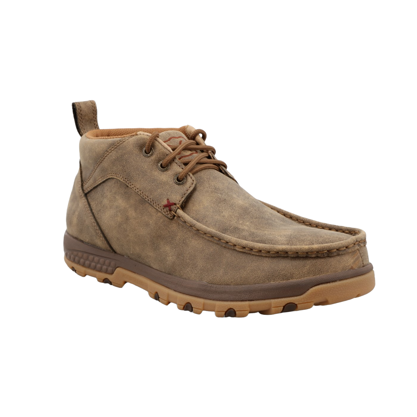 Twisted X Men's Chukka Driving Moc Bomber Light Brown Shoes MXC0001