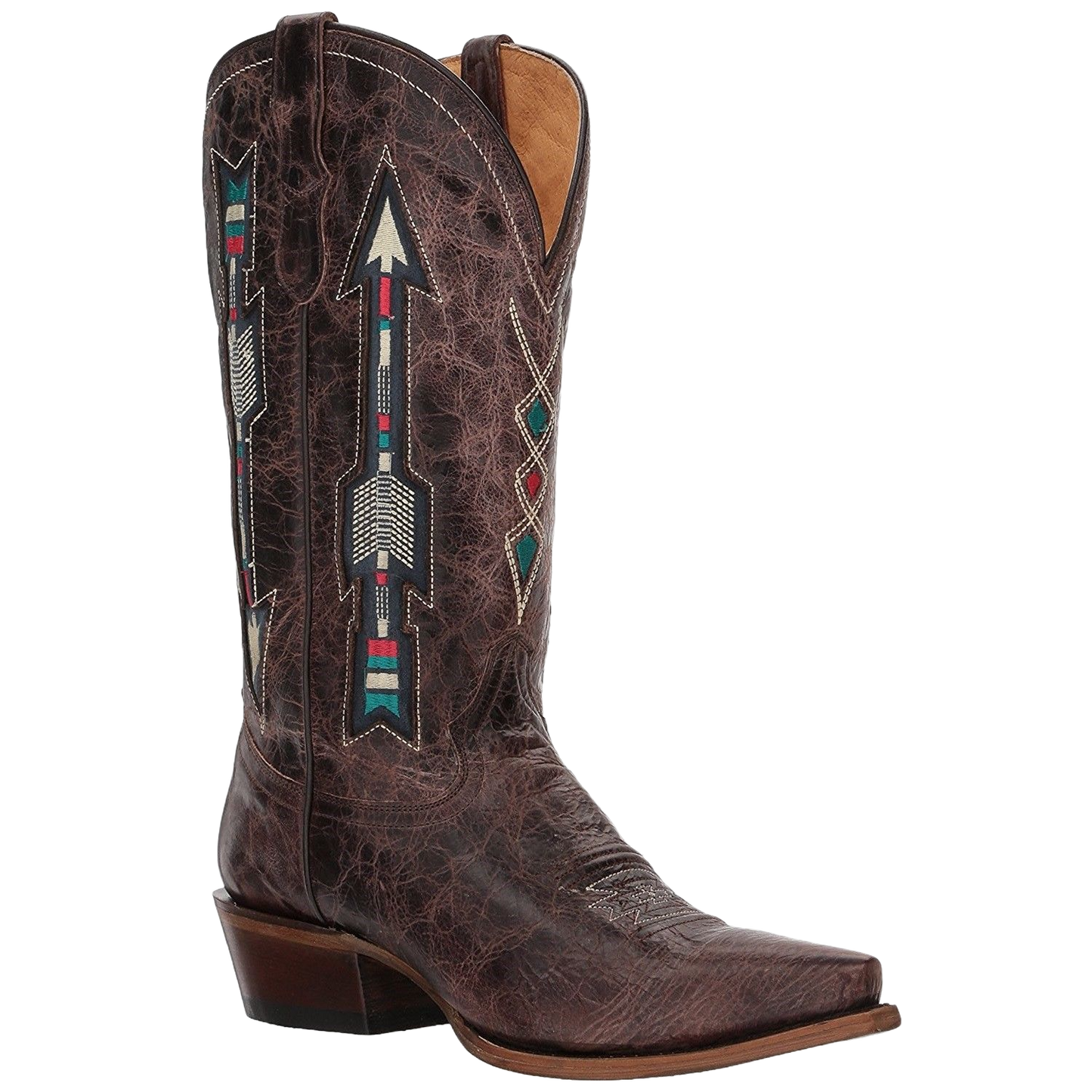 Roper Ladies Brown Embroidered Arrow Underlay Boots 09-021-8126-1426