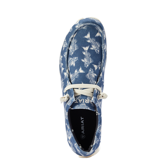 Ariat® Men's Hilo Stretch Lace Bonefish Blue Slip On Shoes 10042500