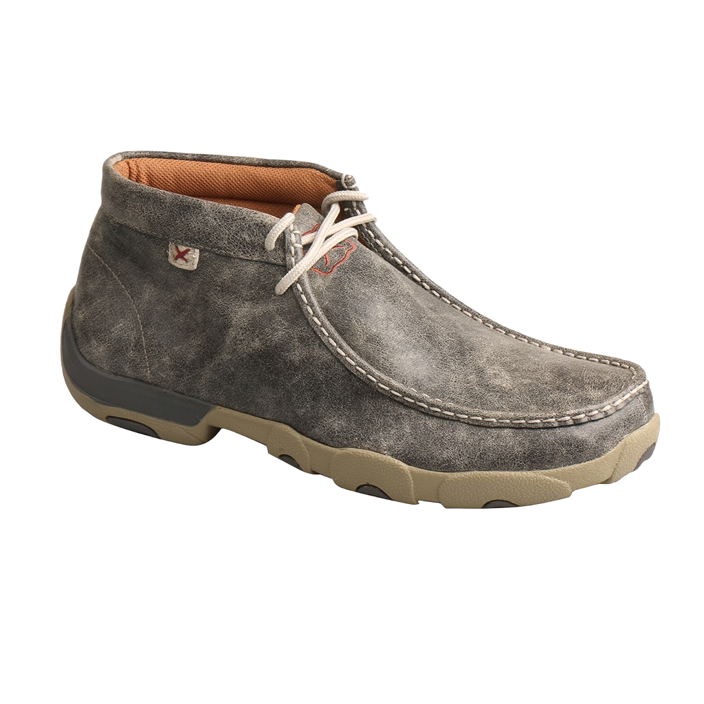Twisted X Men's Chukka Driving Moc Grey Lace Up Shoes MDM0072