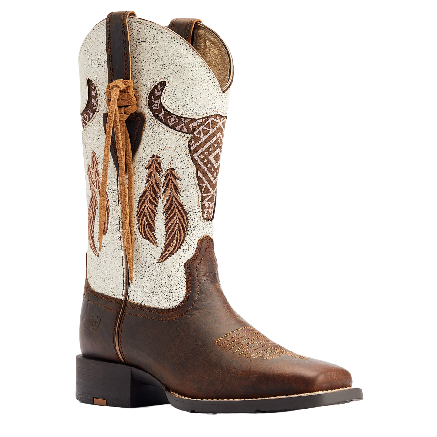 Ariat® Ladies Round Up Southwest Stretch Fit Barn Brown Boots 10044434