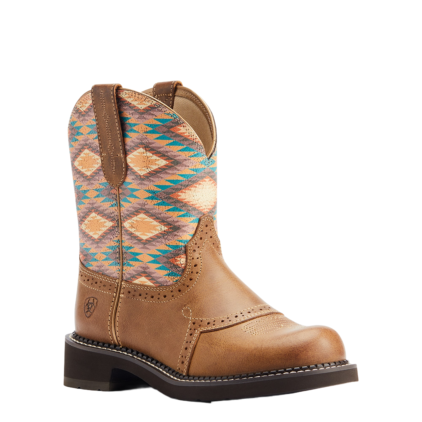Ariat Ladies Fatbaby Heritage Farrah Aztec Print Tan Boots 10044438