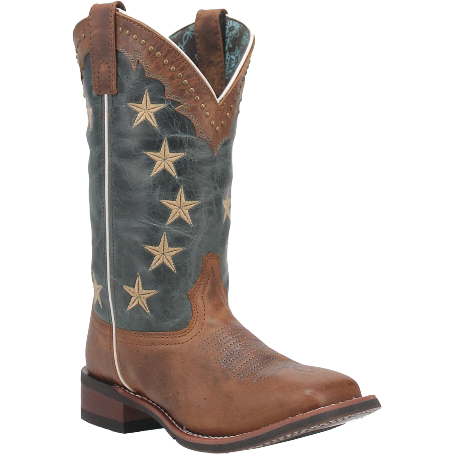Laredo Ladies Early Star Brown Square Toe Boots 5897