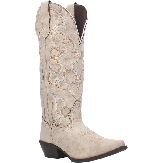Laredo Ladies Kirby Bone White Snip Toe Boots 52420