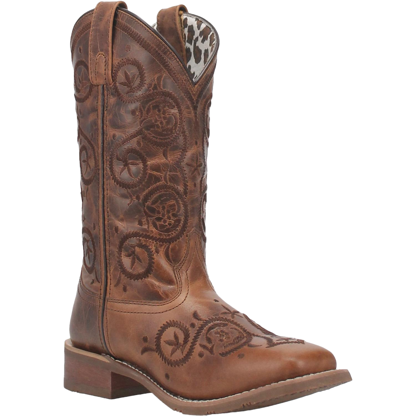 Laredo Ladies Dizzie Brown Square Toe Boots 5863