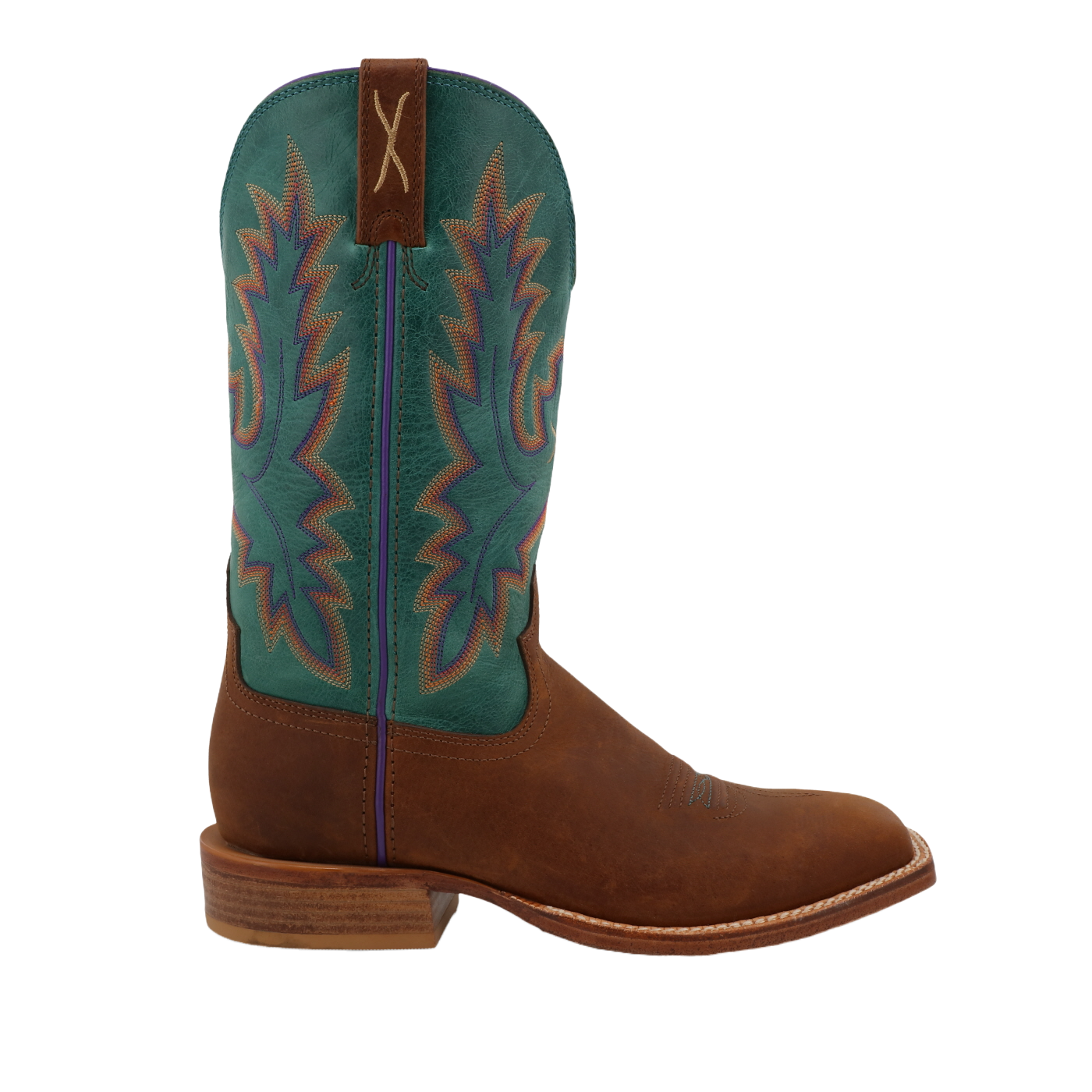 Twisted X Ladies Tech X Cinnamon & Turquoise Square Toe Boots  WXTL001