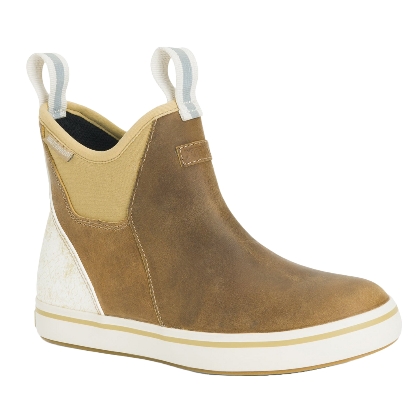 XTRATUF Ladies 6" Tan Leather Ankle Deck Waterproof Boots XWAL901