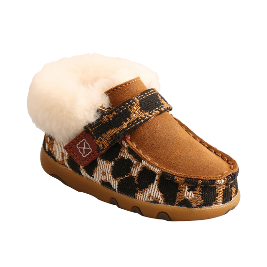 Twisted X Infant Driving Moc Tan & Cheetah Shoes ICA0025