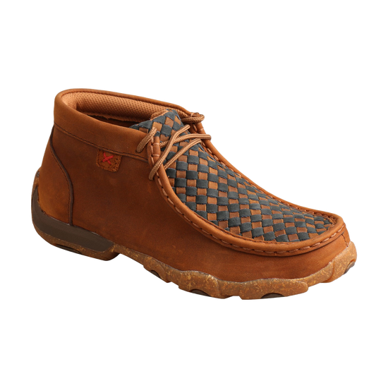 Load image into Gallery viewer, Twisted X Kid&amp;#39;s Chukka Oiled Saddle Basket Weave Driving Moc YDM0046
