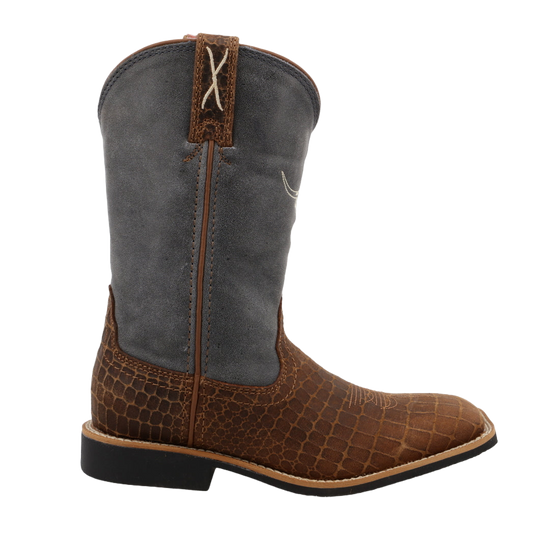 Twisted X® Children's Top Hand Chocolate & Dusty Blue Boots YTH0017