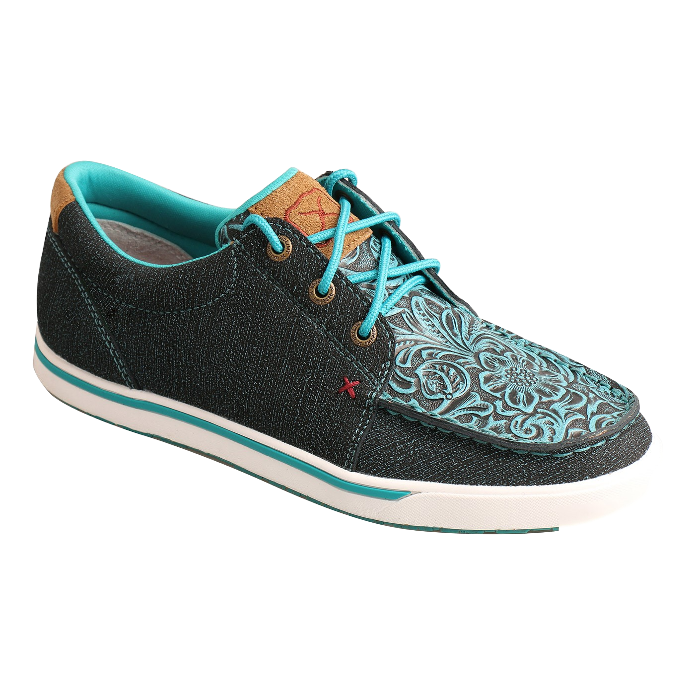 Twisted X Children's Lace Dark Teal & Teal Kick Shoes YCA0011