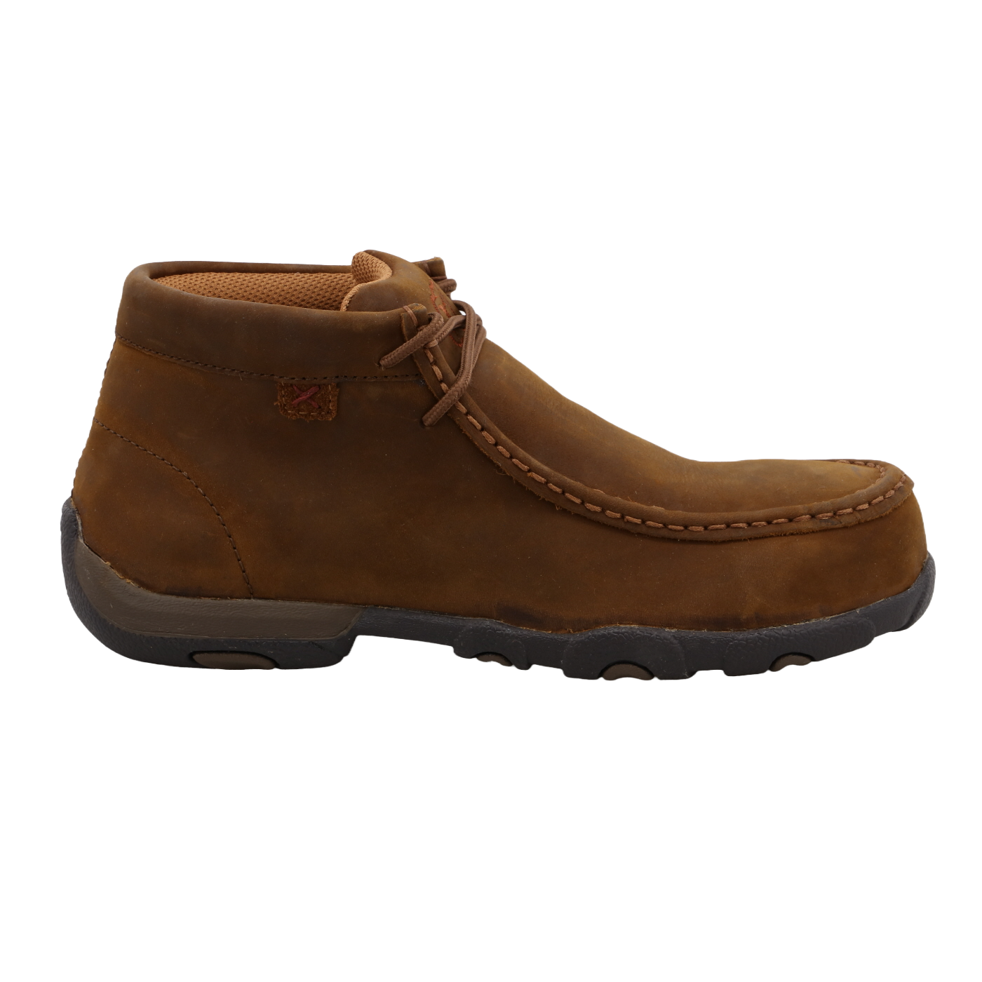 Twisted X® Ladies Work Chukka Driving Moc Distressed Saddle Brown Shoes WDMST01
