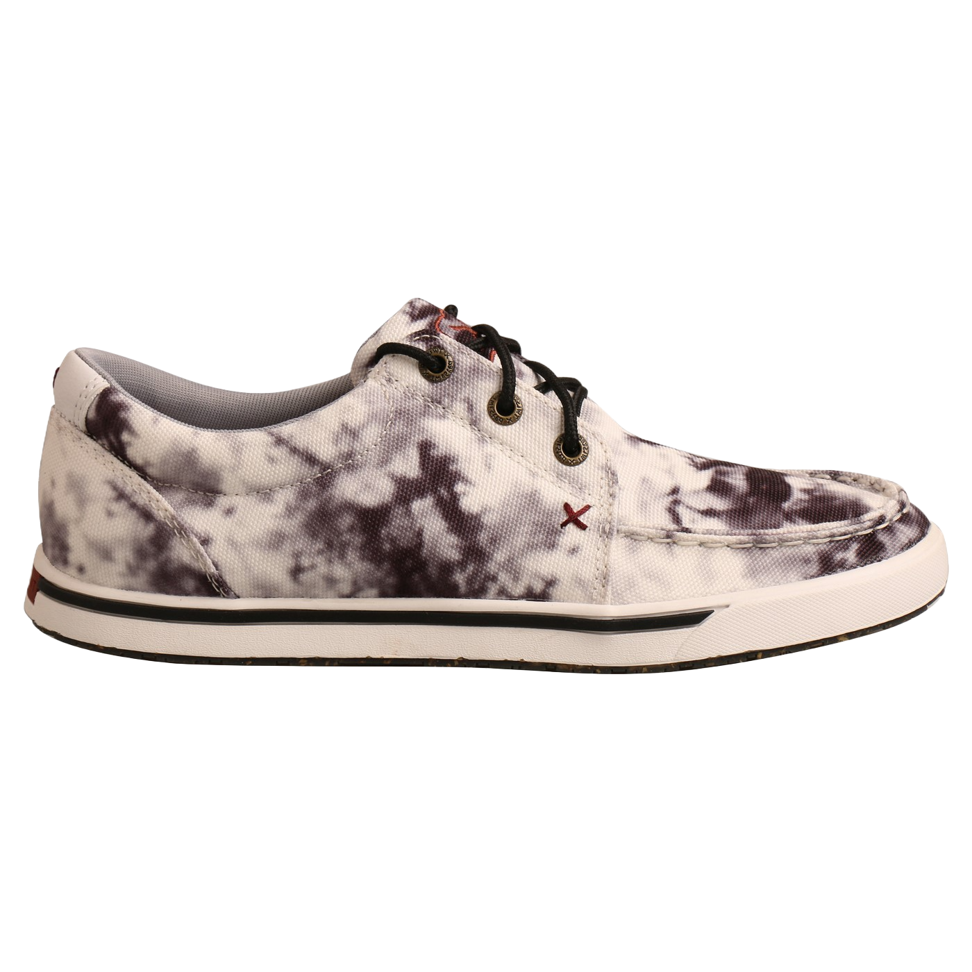 Twisted X Ladies Black And White Tie-Dye Lace Up Kick Shoes WCA0041