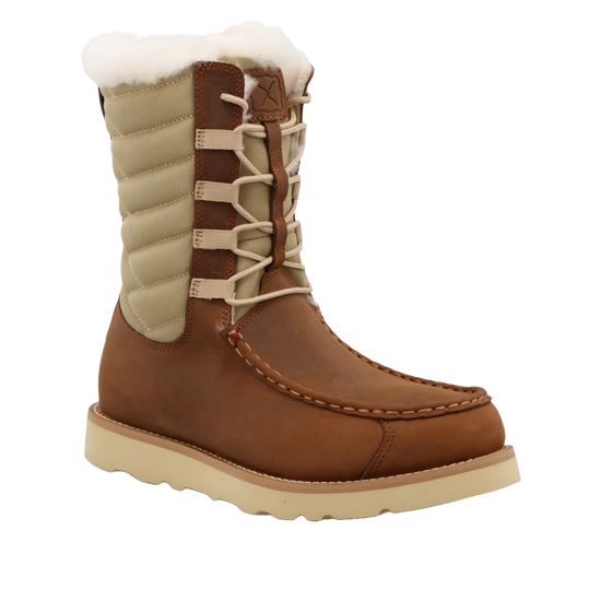 Twisted X Ladies 8" Wedge Sole Oiled Saddle and Tan Boot WCA0055