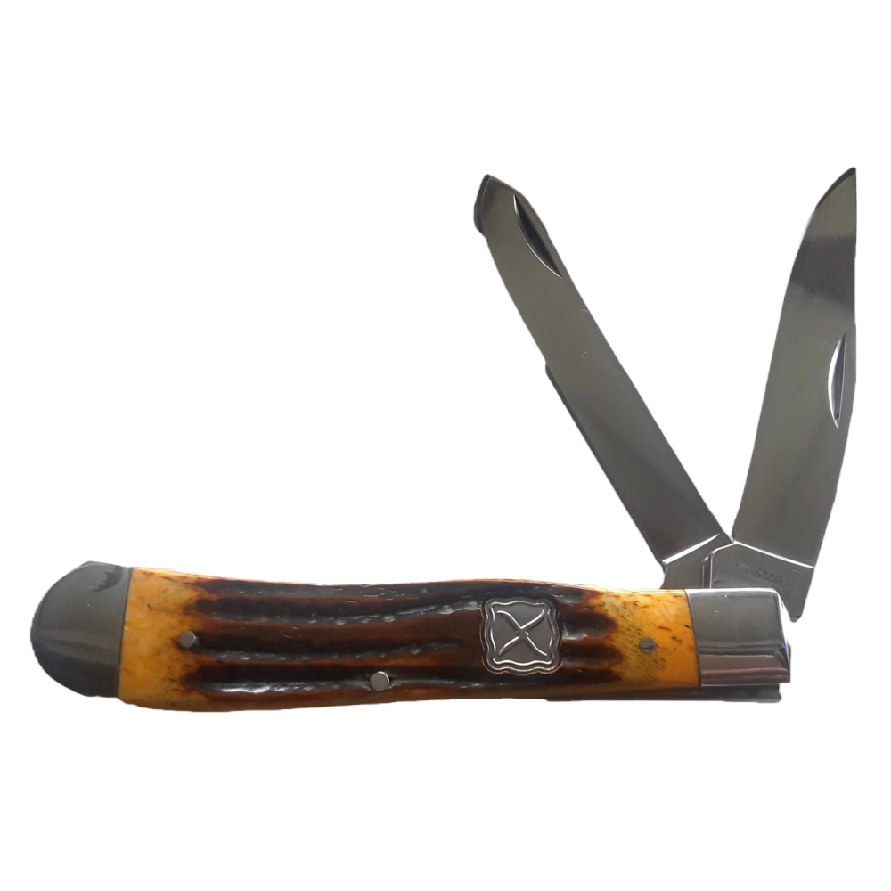 Twisted X® Closed Butterscotch Trapper Knife XK5001