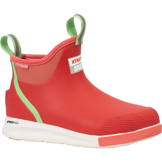 XTRATUF Ladies Ankle Deck Sport Coral Rubber Boots ADSW400