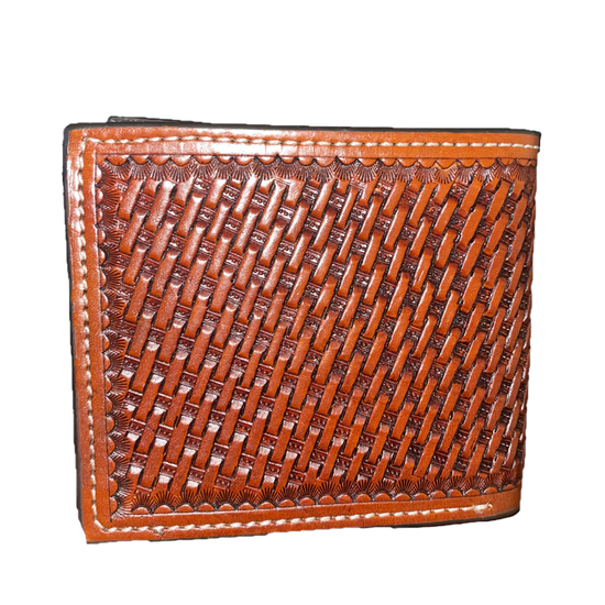 Twisted X® Bifold Basket Weave Brown Wallet XH-1014B