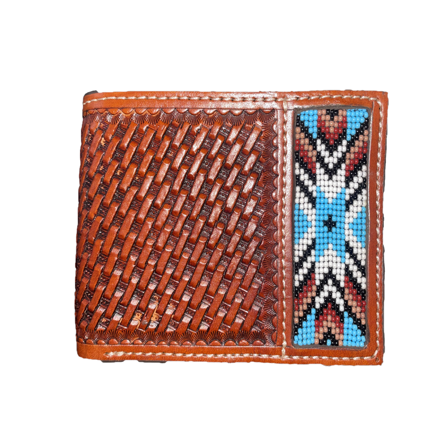 Twisted X® Bifold Basket Weave Brown Wallet XH-1014B