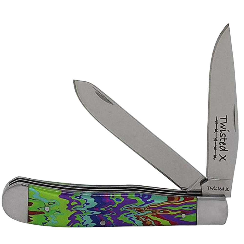 Twisted X® Double Blade Tie Dyed Pocket Knife XK306