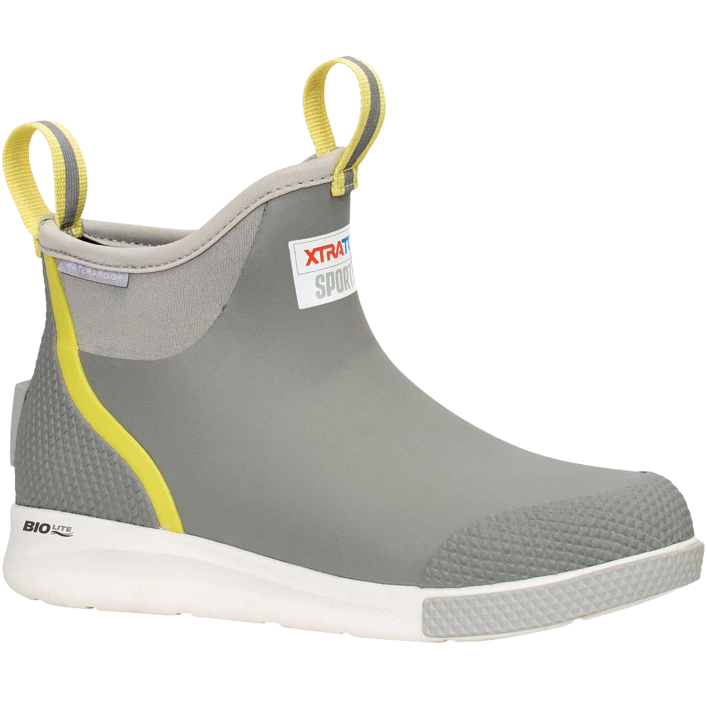 XTRATUF Ladies Ankle Deck Sport Gray & Yellow Boots ADSW108