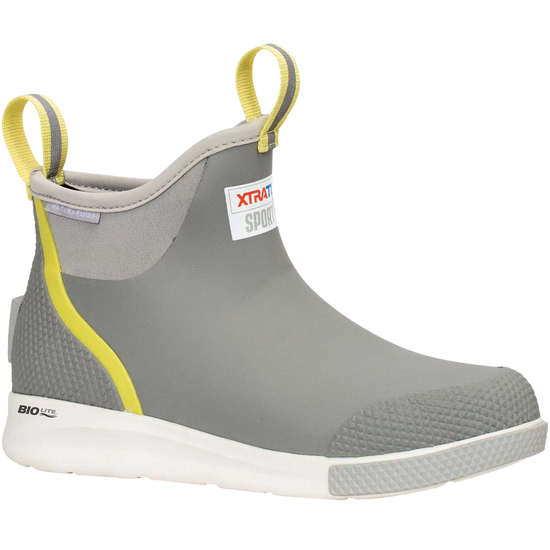 XTRATUF Ladies Ankle Deck Sport Gray & Yellow Boots ADSW-108