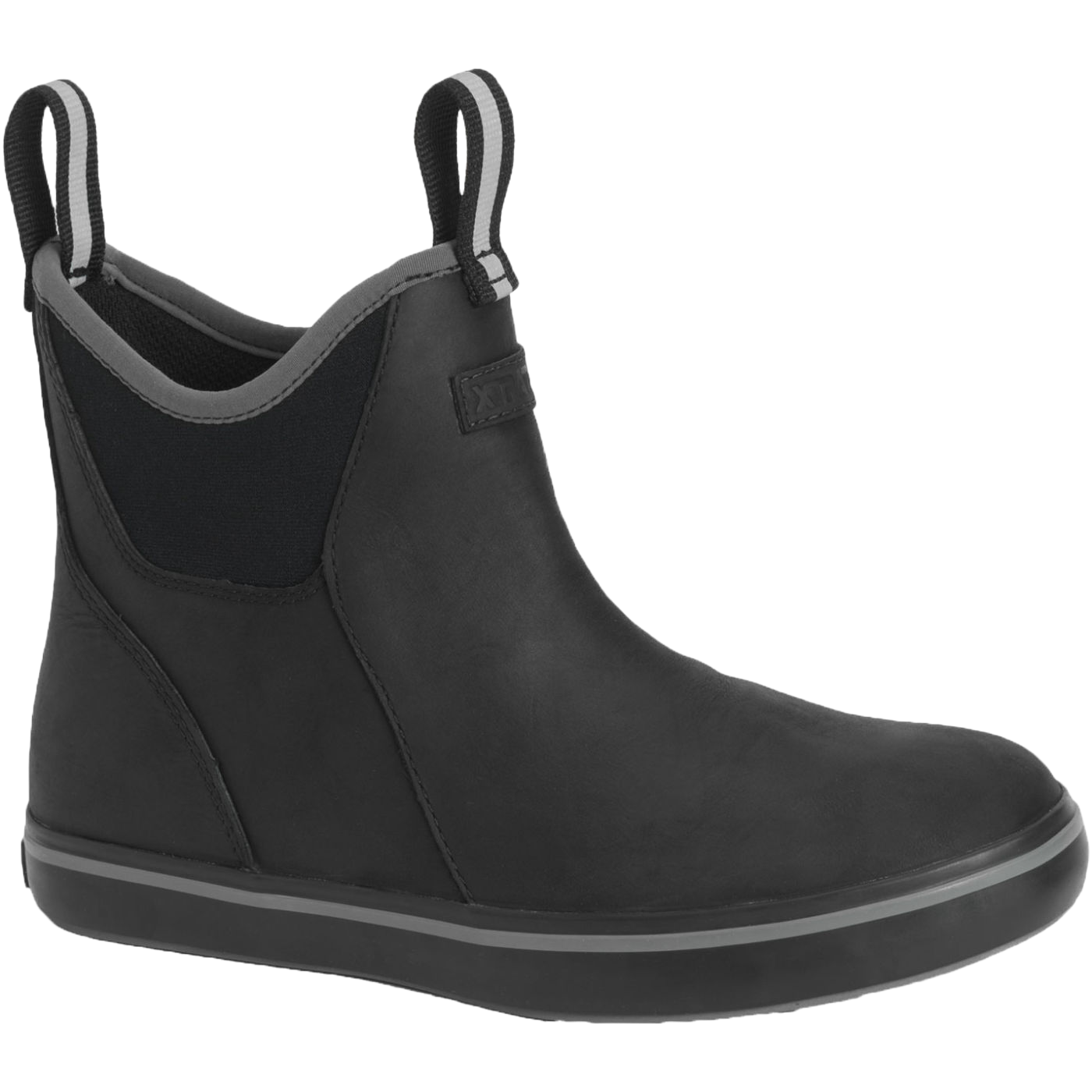 XTRATUF Ladies Leather Ankle Deck Black Boots XWAL000