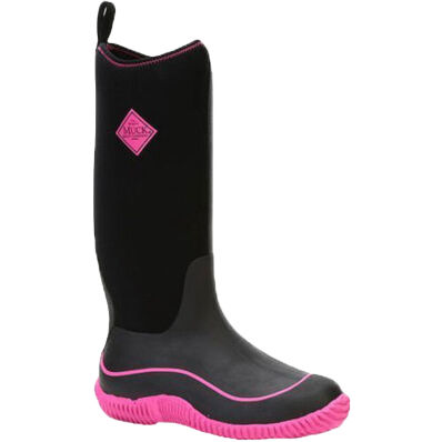 Muck Ladies Hale Black & Hot Pink Waterproof Boots HAW-404