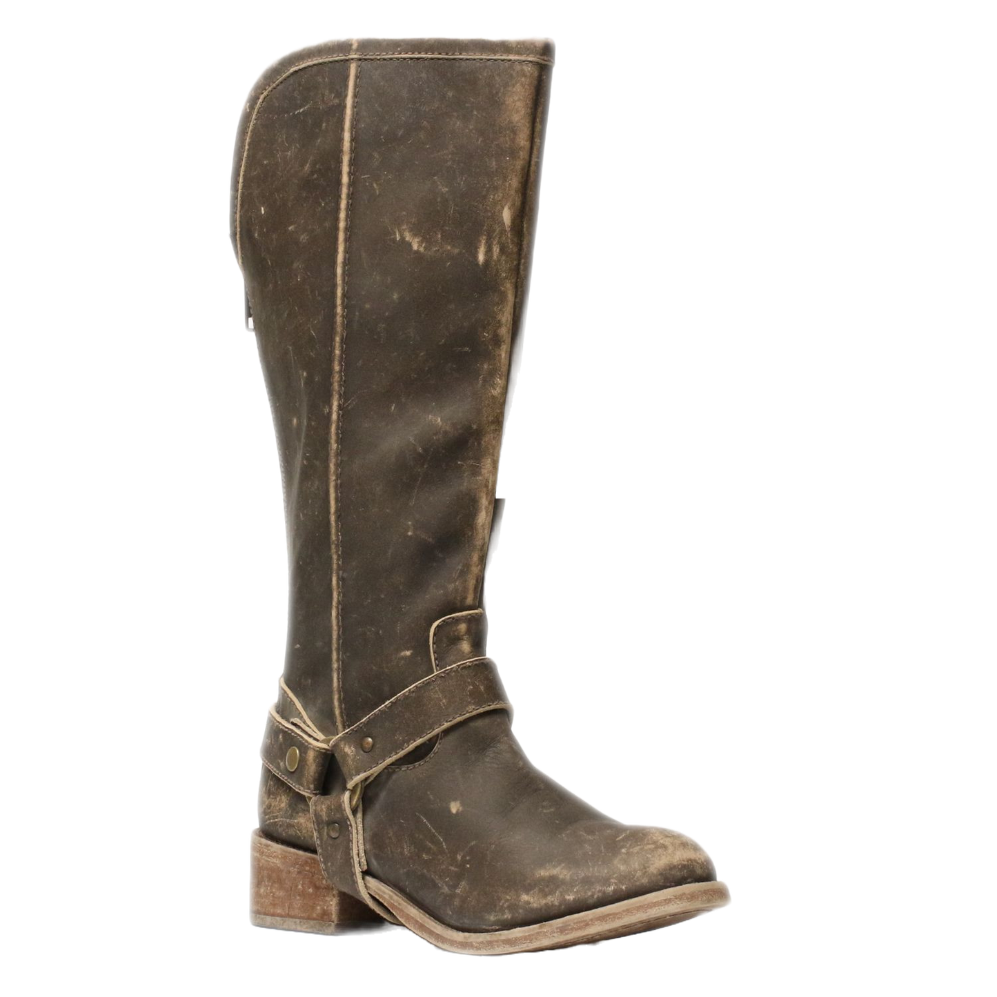 Corral Ladies Distressed Brown Tall Harness Boots P5100