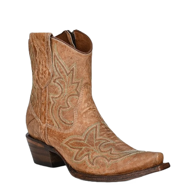 Circle G By Corral Ladies Orix Western Embroidery Zipper Booties L5915