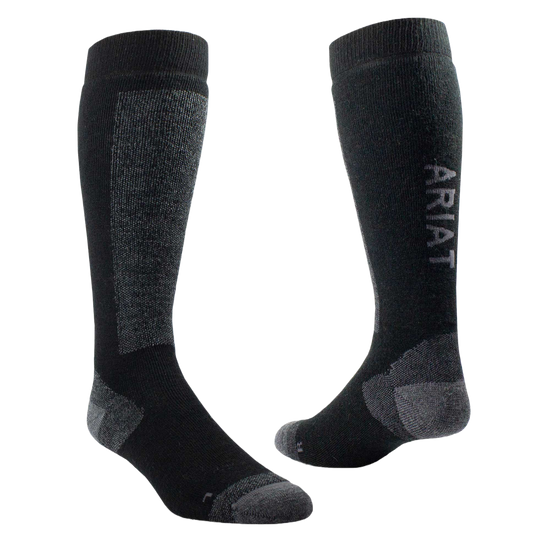 Ariat® Unisex AriatTEK Merino Black & Grey Socks 10037887