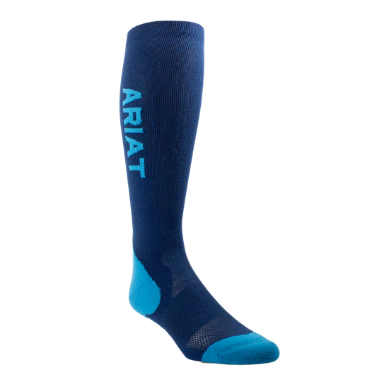 Ariat® AriatTEK Navy & Mosiac Blue Performance Socks 10043930