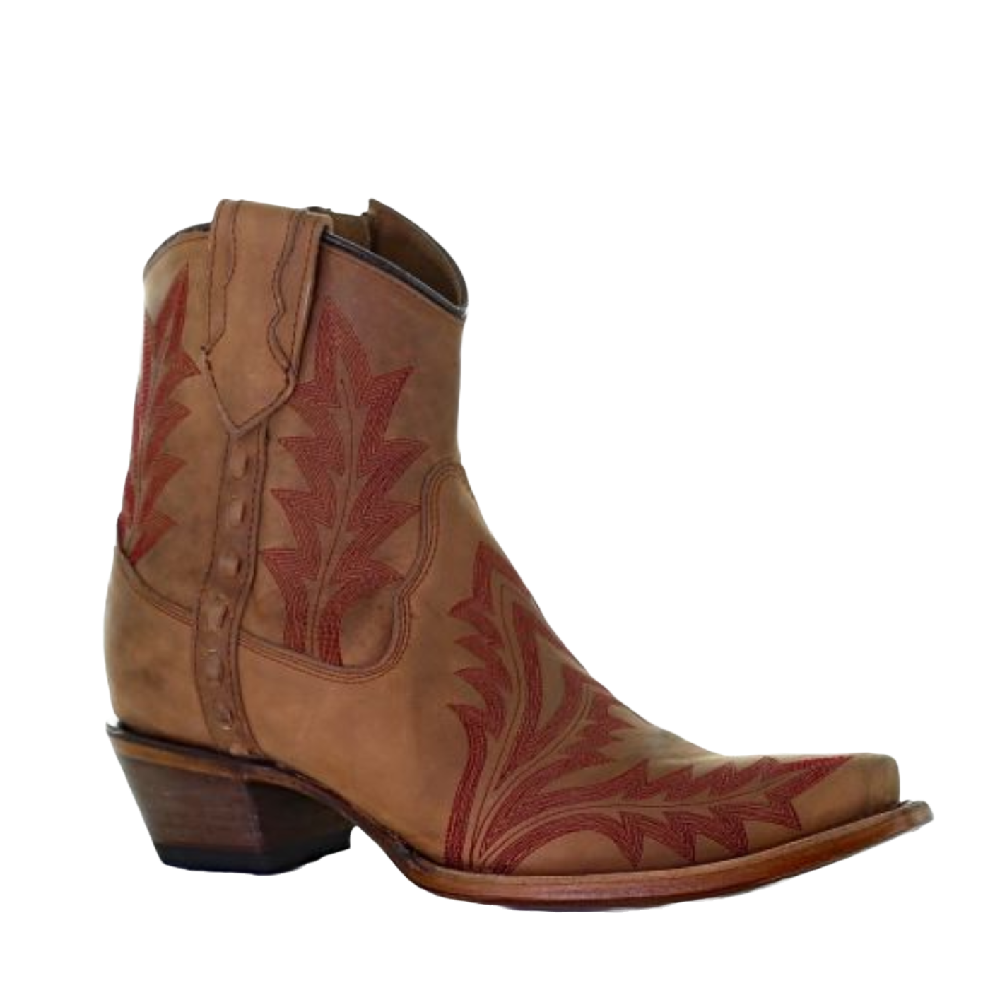 Sand Color Booties Circle G® Ladies Embroidered Sand Brown Ankle Booties L5703