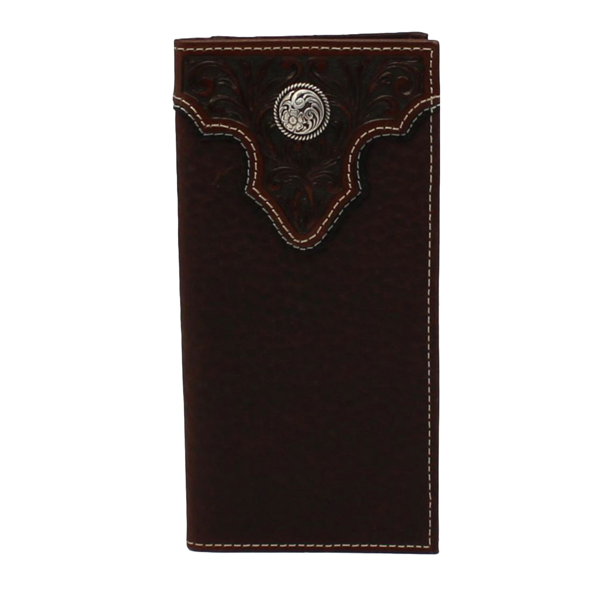 Ariat Boy's Floral Embossed Rodeo Brown Wallet A3551502