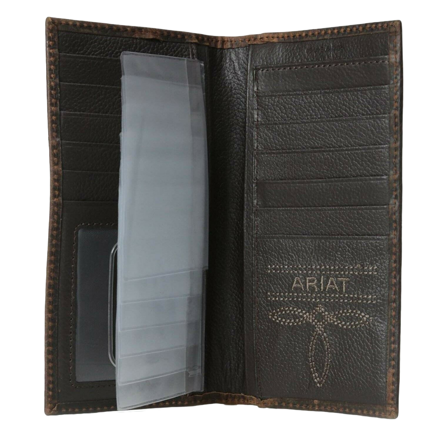 Ariat Dark Copper Bi-fold Rodeo Wallet w/ Small Shield Logo A35118283