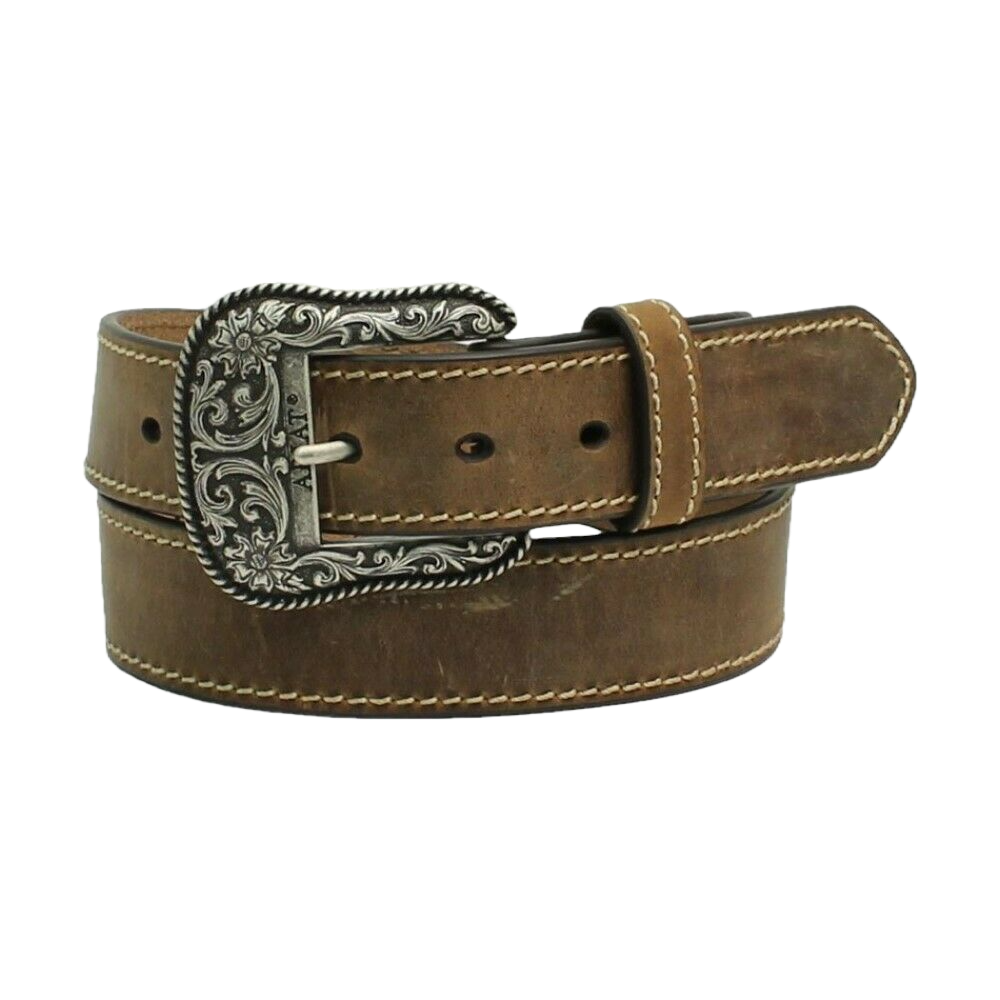 Ariat Ladies Accent Distressed Brown Leather Belt A1523402