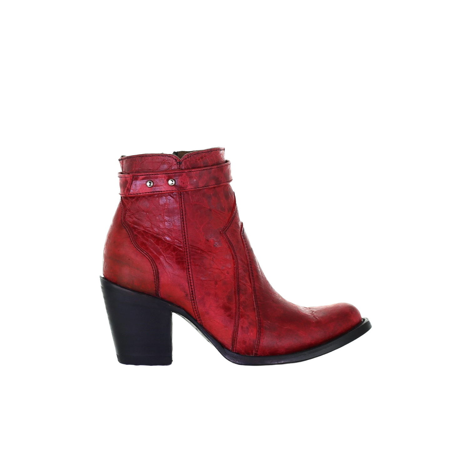 Circle G by Corral Ladies Red Zipper Ankle Boots L5699