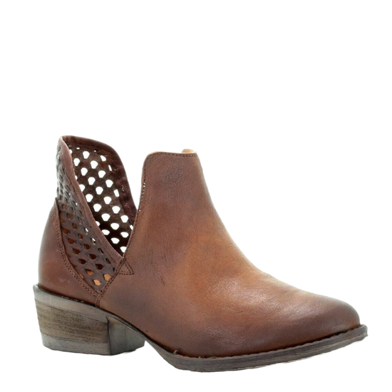 Circle G by Corral Ladies Brown Cutout Bootie Q5013