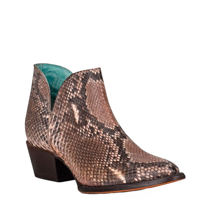 Corral Ladies Natural Python Pointed Toe Booties C3832