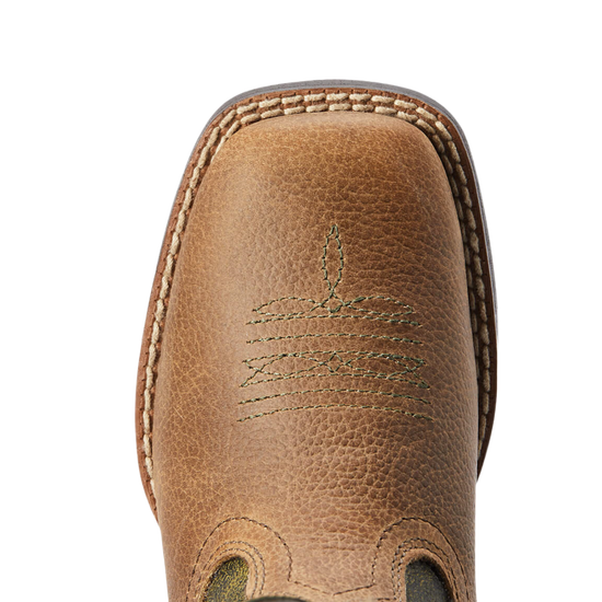 Ariat® Children's Firecatcher Alfalfa & Brown Square Toe Boots 10042416