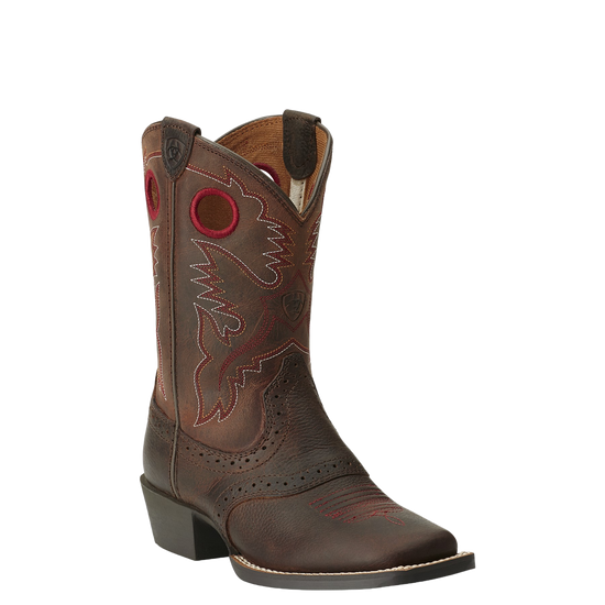 Ariat® Youth Roughstock Oiled Rowdy Brown Western Boots 10014101
