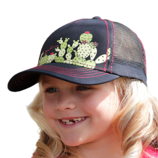 Load image into Gallery viewer, Cruel Denim® Youth Girl&amp;#39;s Western Navy Trucker Cap CCC0042019
